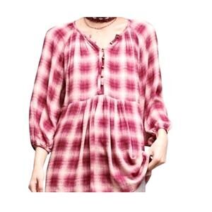 Anthropologie Maeve medium Cavalon 1/2 sleeve babydoll  blouse top TB 2700